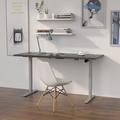 Inbox Zero Lift it Value Height Adjustable Sit to Stand Desk Wood/Metal in Gray/White | 30 W x 60 D in | Wayfair FBC784C478D340B6AAA64083B082C966