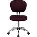 Ivy Bronx Swivel Office Chair w/ Chrome Base Upholstered/Metal in Gray | 37.5 H x 23.35 W in | Wayfair 40F87DFC5ACB4815B0578C45A5EAA228