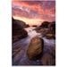 Loon Peak® Rock, 30X47-Inch Canvas Wall Art Canvas in Brown/Indigo/Orange | 47 H x 30 W in | Wayfair 0BD8B620554C442E84BE7FF1B2DF2296