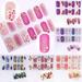 opvise Nail Decal Removable Nail Design Multiple Styles Nail Art Decor Patches for Home Use