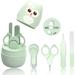 Baby Nail Kit | 4-in-1 Baby Grooming Kit with Cute owl Case Baby Nail Clippers Scissor Nail File & Tweezer | Baby Manicure Kit and Pedicure kit for Newborn Infant & Toddler(1 Set- Green)