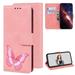 Compatible with Google Pixel 6 Pro Wallet Case PU Leather Butterfly Design for Women for Girls Protective Leather Case with Kickstand and Card Slots for Google Pixel 6 Pro 2021 6.7 inch Pink