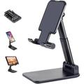 Cell Phone Stand Angle Height Adjustable Cell Phone Stand for Desk Foldable Cell Phone Holder Cradle Dock Tablet Stand Case Friendly Compatible with All Mobile Phone/iPad/Kindle/Tablet