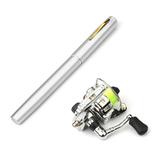 Anself Pocket Collapsible Fishing Rod Reel Combo Mini Pen Fishing Pole Kit Telescopic Fishing Rod Reel Combo Kit