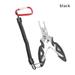 High Quality with Lanyard Plastic Handle Clipper Tool Fishing Pliers Hook Removers Stainless Steel Scissor Bait Line Cutter BLACK