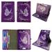 Purple Butterfly for LG G Pad 4G LTE 7-inch Tablet Case Universal Android Cases 360 Rotating Folio Stand Protector Pu Leather Cover Travel e-reader Card Cash Slots Multiple Viewing Angles