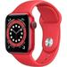 Used Apple Watch Series 6 44MM Red - Aluminum Case - GPS + Cellular - Red Sport Band