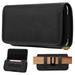 For Nokia G300 /Nokia X100 /Nokia XR20 Pouch Case Universal Horizontal Canvas with Credit Card ID Slot and Belt Clip Loop Holster Cell Phone Holder Cover - Black