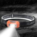 Hirundo Super Bright LED Sensor Headlamp Lightweight Waterproof Headlamps USB Rechargeable Battery Flashlight 4 Modes 1100 Lumens for Running Biking Fishing Camping Hiking and Kids(Orange)