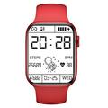 Wireless Smart Watch Blutooth Wrist Smart watches Heart Rate Sleep Monitoring Bluetooth Call Distance Calories Bluetooth Music for Android Ios Adult Kid (Red)