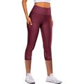 MAWCLOS Yoga Pants for Women Capris High Waist Leggings with Pockets Compression Exercise Workout Crop Leggings