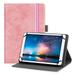 UrbanX Universal Case for 7-8 inch Tablet Stand Folio Tablet Case Protective Cover for Lenovo Tab 4 8 Touchscreen Tablet with Adjustable Fixing Band and Multiple Anglesâ€“Baby Pink