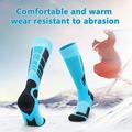 1 Pair Ski Socks Knee High Stretchy Moisture Wicking Non-slip Terry Warm Feet Quick Drying Winter Thermal Men W