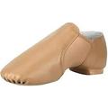 Dance Shoes So Danca Jazz 7 Tan Slip On Hip Hop Leather Side Elastic Musical Th