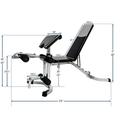 ikayaa 6+3 Positions Adjustable Weight Bench with Leg Extension - Olympic Utility Benches with Preacher Curl