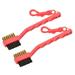 Uxcell Double Sided Dust Cleaning Groove Cleaner Clip Golf Club Brush Red 2 Pack