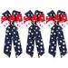 Independence Day Red and Blue Patriotic Bows 3 Packs 10x16 Inch Fourth of July American Flag Stars for Indoor & Outdoor Wreaths Bow Decorations (Patriotic Bows-1)