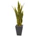 Nearly Natural 4.5 Sansevieria Artificial Plant in Slate Planter