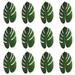 12 Pieces Artificial Tropical Palm Leaves with Stems Faux Plant Leaves Monstera Leaves Safari Leaves for Hawaiian Luau Party Jungle Beach Table Leave Decorations