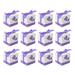 50pcs Hearts Design Candy Boxes Square Chocolate Boxes Gift Container with Ribbon for Wedding (Purple)