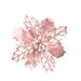 Dezsed Artificial Christmas Gold Glitter Christmas Hollow Flower Used To Decorate Flowers For Christmas Day Rose Gold