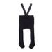 Bagilaanoe Toddler Baby Girl Boy Suspender Overall Pantyhose High Waist Ribbed Knit Tights 12M 2T 3T Kids Spring Autumn One-piece Leggings