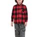 Sunisery Christmas Family Matching Outfits Mother Daughter Long Sleeve Patchwork Dress Dad Son Plaid Print Lapel Shirt for Valentine s day