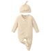 Sunisery Newborn Infant Girl Boy Outfits Organic Cotton Footed Romper Jumpsuit Baby Clothes 0-24M