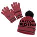 Women's WEAR by Erin Andrews Cardinal Arizona Cardinals Double Jacquard Cuffed Knit Hat with Pom and Gloves Set