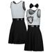 Women's Black/Silver Las Vegas Raiders Game Day Costume Dress Set