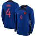 Men's Nike Virgil Van Dijk Blue Netherlands National Team 2022/23 Away Breathe Stadium Replica Player Long Sleeve Jersey