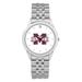 Men's Silver Mississippi State Bulldogs Team Logo Rolled Link Bracelet Wristwatch