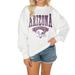 Women's Gameday Couture White Arizona Wildcats Good Vibes Premium Fleece Drop Shoulder Pullover Sweatshirt