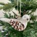 Anthropologie Holiday | Anthropologie Glass Bird Ornament | Color: Brown/White | Size: Os