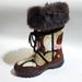 Coach Shoes | Coach Sasha Fur Quilted Multi-Color Zippered Boots 5m | Color: Brown/Tan | Size: 5