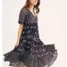 Free People Dresses | Black And Silver Embellished Stella Dress By Free People Xs | Color: Black/Silver | Size: Xs