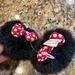 Disney Accessories | Disney Minnie Mouse Ears Hair Clips (2) | Color: Black/Red | Size: Os