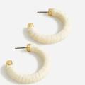 J. Crew Jewelry | J.Crew Raffia Hoop Earrings | Color: White | Size: Os