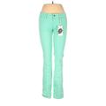 Cello Jeans Jeans - Low Rise Skinny Leg Denim: Green Bottoms - Women's Size 7 - Dark Wash