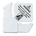 CRL PL5W-XCP100 CRL White 7/16 Plastic Square Cut Screen Corner With Warning - pack of 100