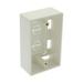 Surface mount box single gang white includes mounting screws and double sided adhesive pad