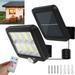 KTCINA Outdoor Solar Wall Light Solar Motion Sensor Lights IP65 Waterproof Remote Control Solar Security Light with 3 Lighting Modes for Garden Fence Patio Garage