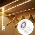 FZFLZDH Under Cabinet Light Strip Rechargeable LED Strip Light with Motion Sensor Warm White Led Light for Cabinet Kitchen Counter Shelf TV 1M