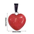 Outfmvch Room Decor Home Decor Heart Pendant Stone Peach Heart Pendant Women s Necklace Natural Rough Stone Love Pendant