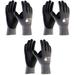 3 Pack MaxiFlex 34-874/Larg Gloves Nitrile Micro-Foam Grip Palm & Fingers - Excellent Grip and Abrasion Resistance - Seamless Nylon with Lycra Liner - Size-Lg/3 Pair s
