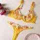 Ensemble de lingerie brodée florale sexy pour femmes sous-vêtements de mariage en dentelle