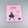 Sac plastique rose imprimé pour filles 20x25cm | 100 pièces/lot sac d'emballage cadeau Boutqiue