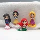 Figurines de princesse Disney 4 pièces jouets blanc neige Mulan Ariel sirène emmêlée