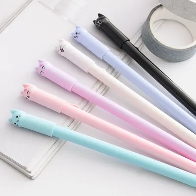 Kawaii Cat Gel Pen for Children Creative Cute Melon al Ink Gift Pens School and Office Writing