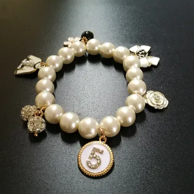 Bracelets de perles élastiques pour femmes Bijoux en cristal No.5